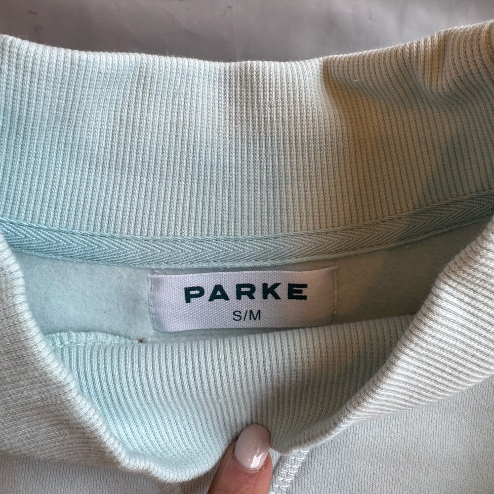 NWT S/M Parke Classic Mockneck in Arctic. - Picture 2 of 5